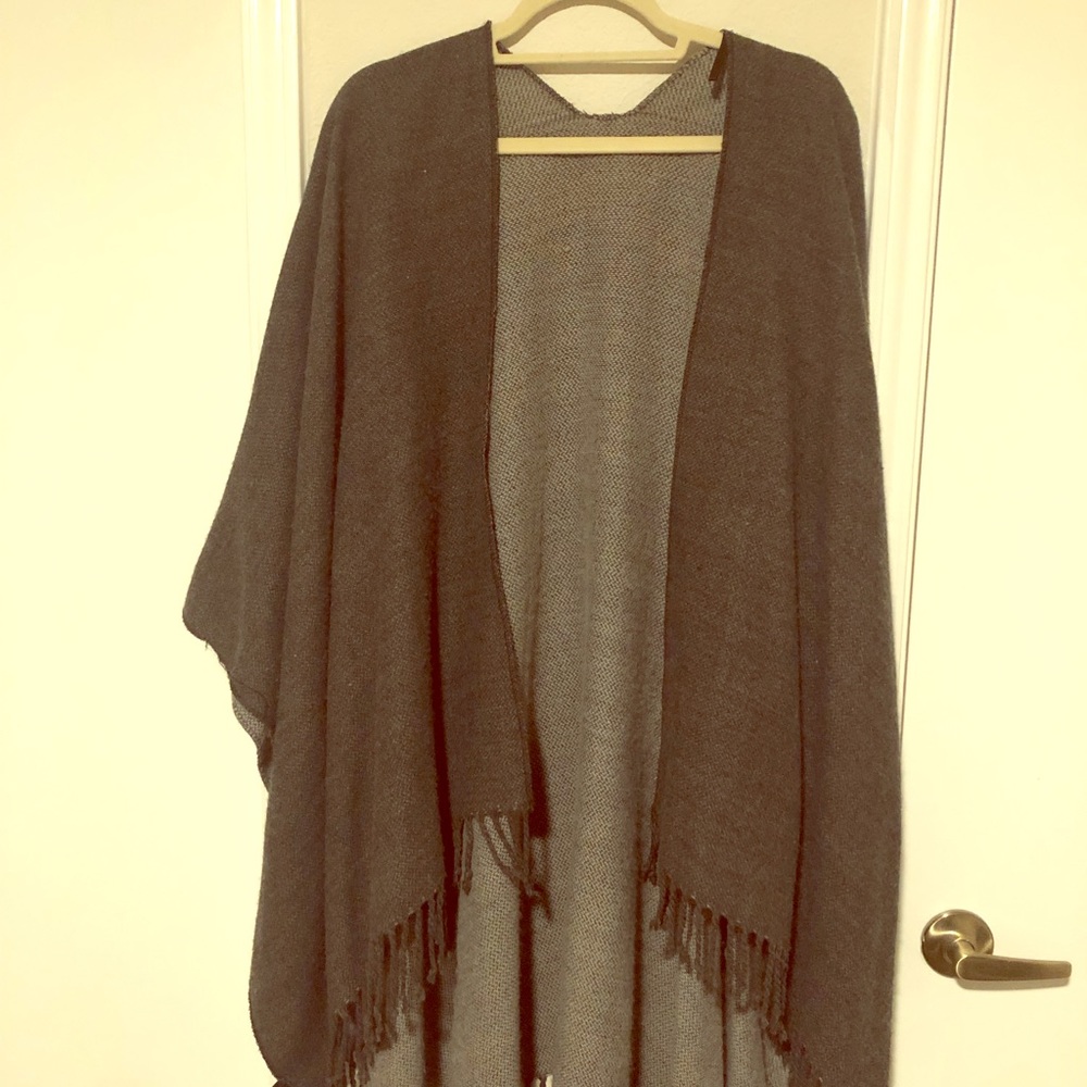 Gray poncho
